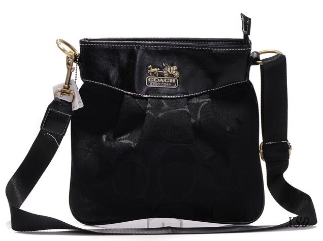 Coach Logo C Monogram Small Black Crossbody Bags EQV | Women